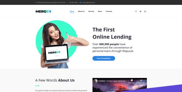 Business &amp; Finance Moto CMS 3 Template