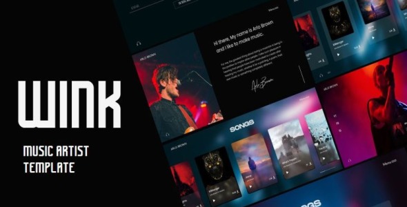 Music Artist and Singer By WINK Website Template