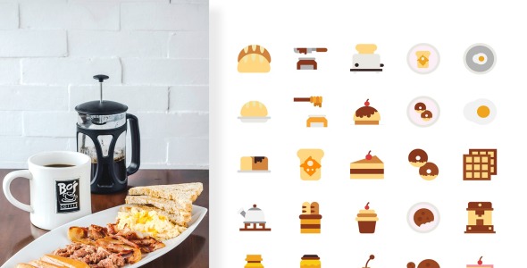 Набор иконок на тему графика