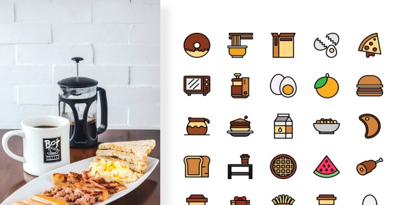 Набор иконок на тему графика