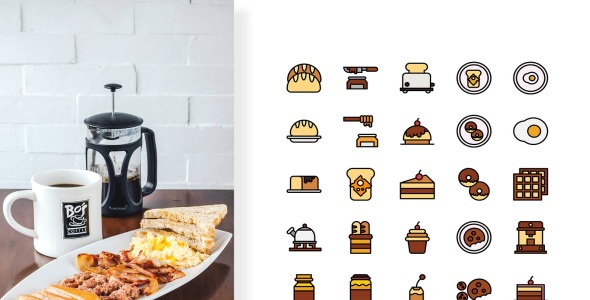 Набор иконок на тему графика