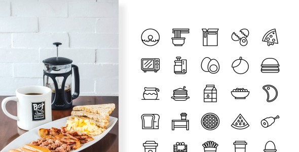 Набор иконок на тему графика