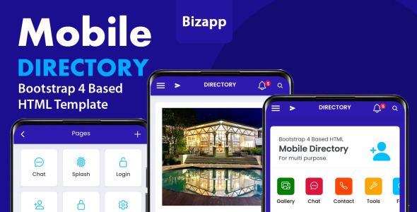 Адаптивный Шаблон для приложения на тему недвижимость