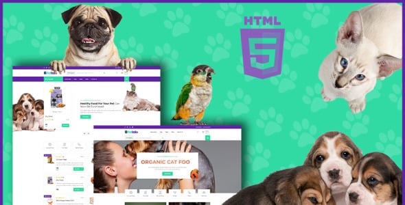 Petitudio Pet Food Shop Website Template