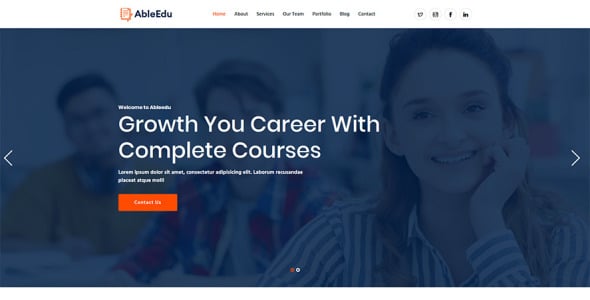 Ableedu Landing Page Template