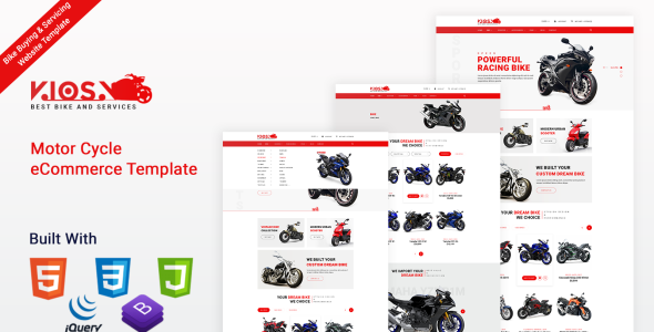 Motor Cycle eCommerce HTML5 Website Template