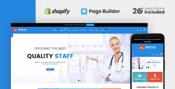 mediex health &amp; medicine store shopify тема