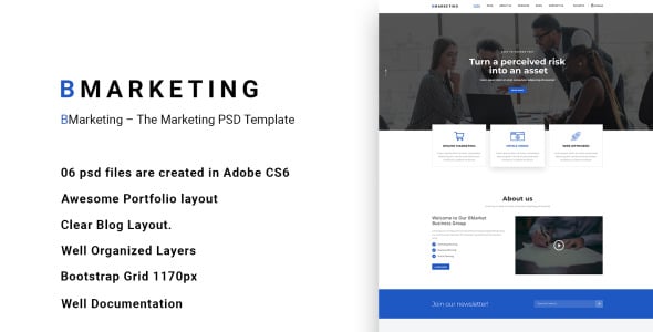 Адаптивный PSD шаблон на тему земельный брокер