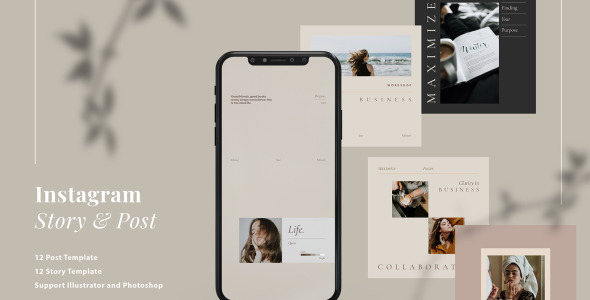Шаблон для соцсетей на тему графика