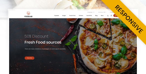 ресторан магазин prestashop тема