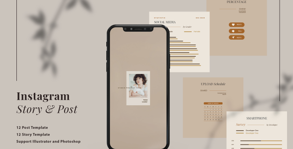 Шаблон для соцсетей на тему графика