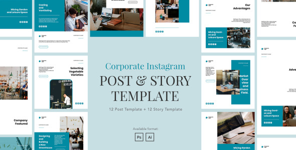 Шаблон для соцсетей на тему графика