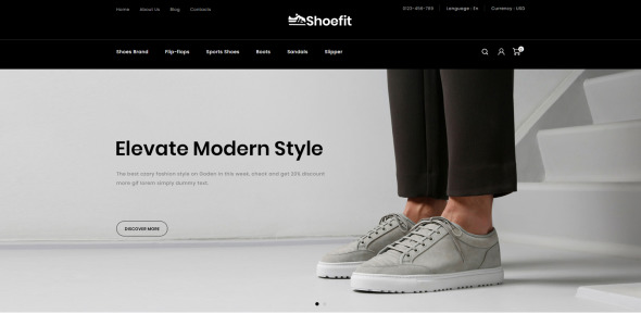 магазин обуви и модных аксессуаров prestashop тема