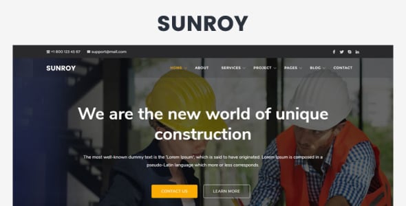 Architecture, Construction Website Template