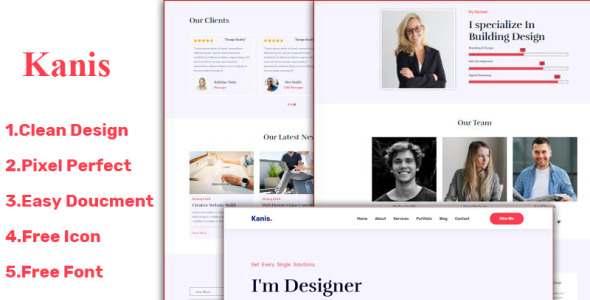 Kanis Personal Html Landing Page Template