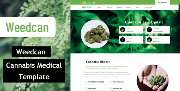 Cannabis Medical html 5 Website Template