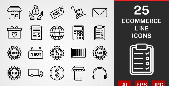 Набор иконок на тему графика