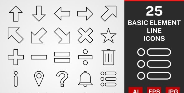 Набор иконок на тему графика