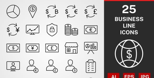 Набор иконок на тему графика