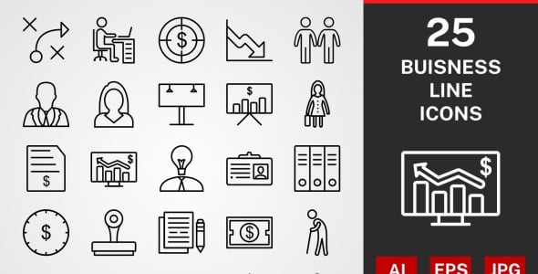 Набор иконок на тему графика