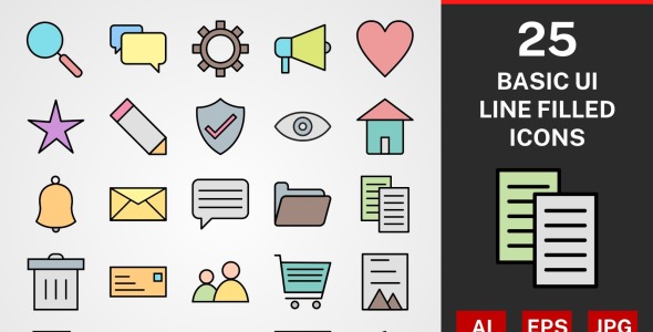 Набор иконок на тему графика