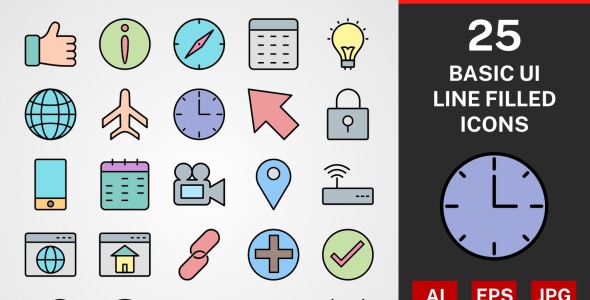 Набор иконок на тему графика