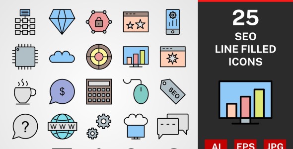 Набор иконок на тему графика