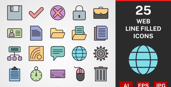 Набор иконок на тему графика