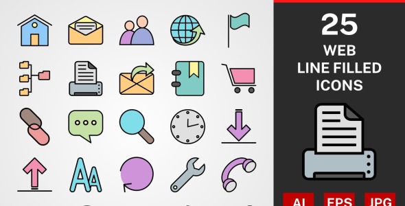 Набор иконок на тему графика