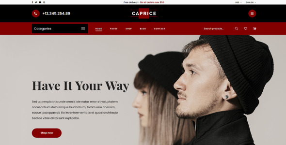 универсальный шаблон html сайта электронной коммерции