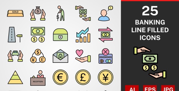 Набор иконок на тему финансы