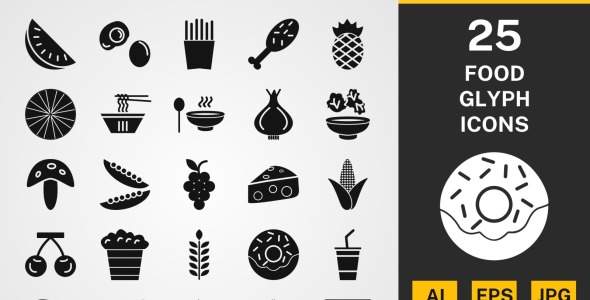 Набор иконок на тему food