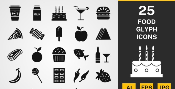 Набор иконок на тему food