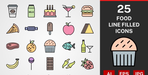 Набор иконок на тему food