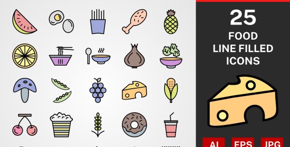 Набор иконок на тему food