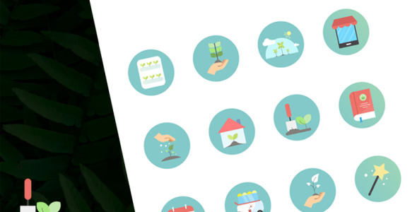 Набор иконок на тему nature