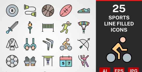 Набор иконок на тему sports