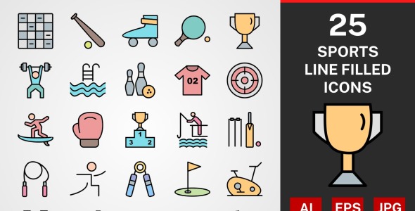 Набор иконок на тему sports