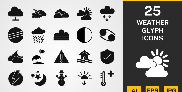 Набор иконок на тему weather