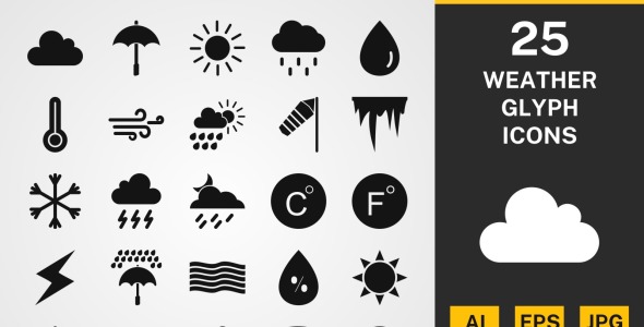 Набор иконок на тему weather