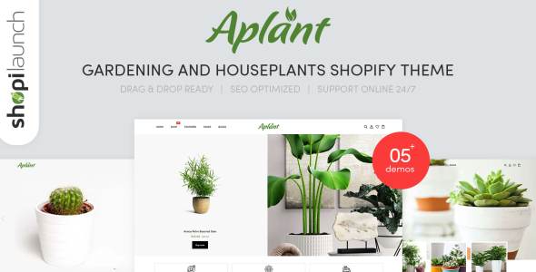 садоводство и комнатные растения shopify тема
