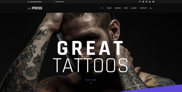 тату салон moto cms 3 шаблон