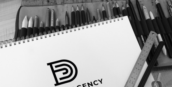 Шаблон логотипа на тему графика