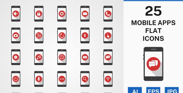 Набор иконок на тему mobile
