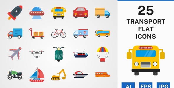 Набор иконок на тему transport