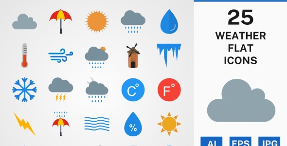 Набор иконок на тему weather