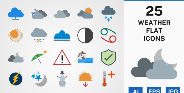 Набор иконок на тему weather