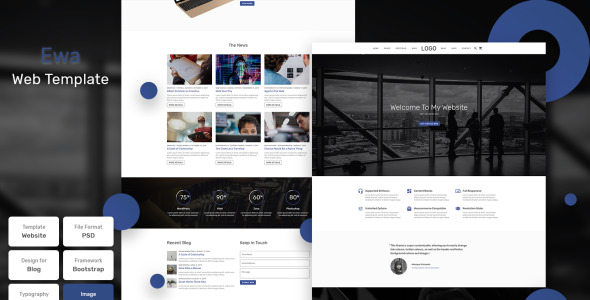PSD шаблон на тему дизайн и фотография