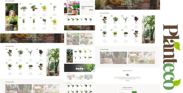 bootstrap 4 plant ecommerce html5 шаблон сайта