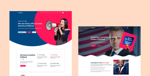Political HTML Website Template